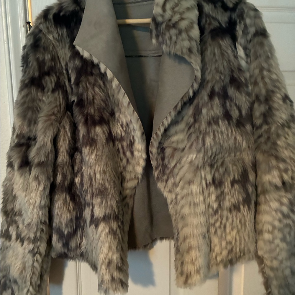 Faux Fox and Suede reversible jacket from Anthropologie